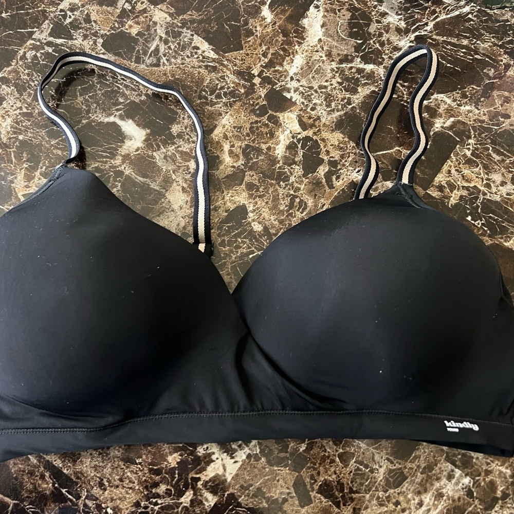 Black Bra with White Trim